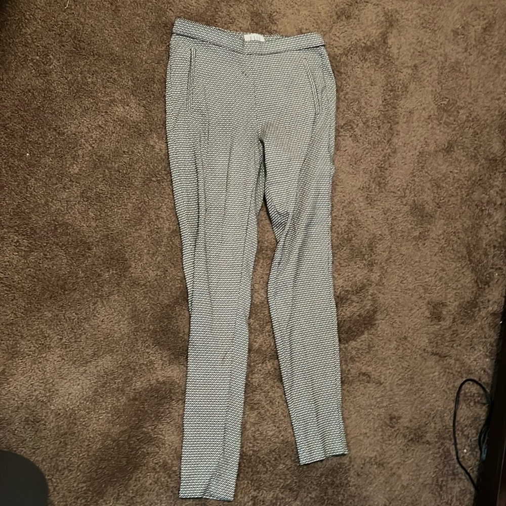 Black and white patterned pants